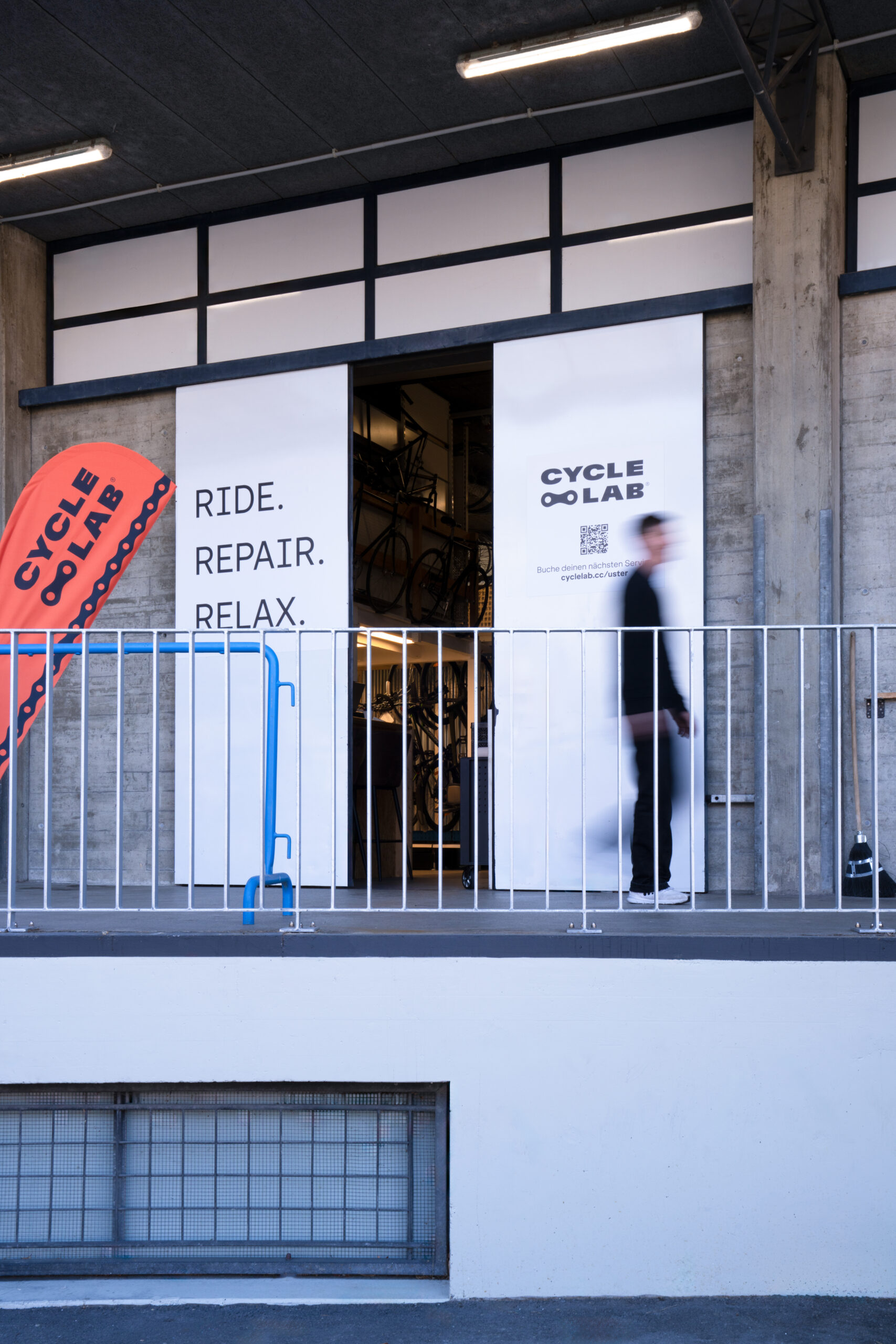 Eingang Sports-Village, CycleLab Uster